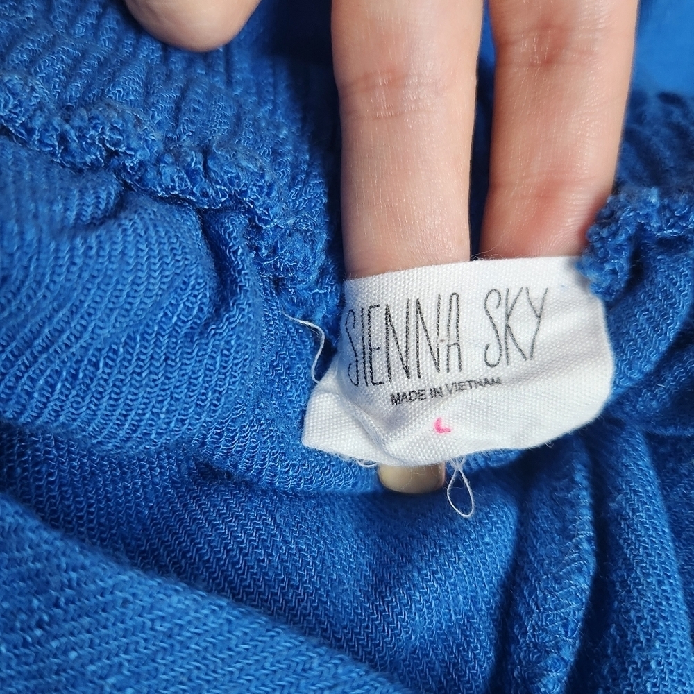 Sienna Sky Size L Blue Wide-Leg Pants - Picture 5 of 5